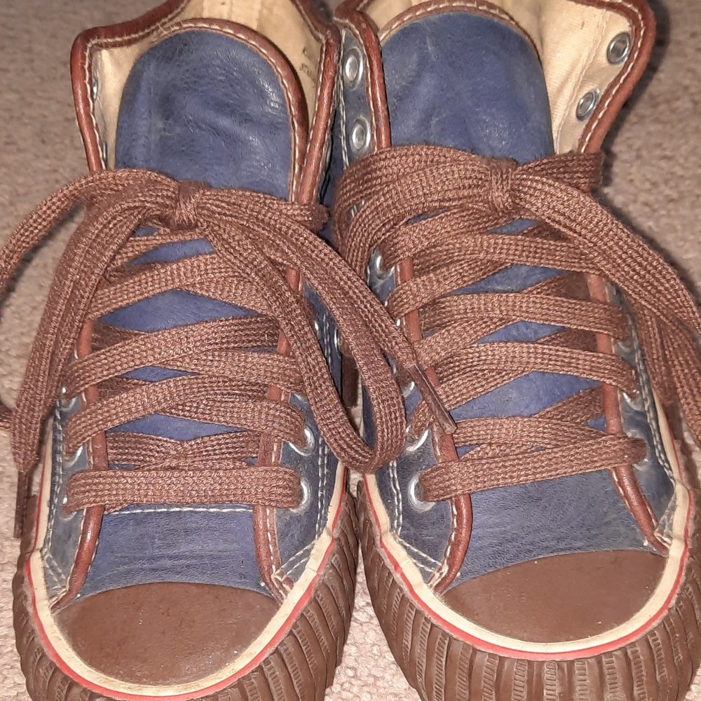 RARE brown and blue leather PF Flyers!!